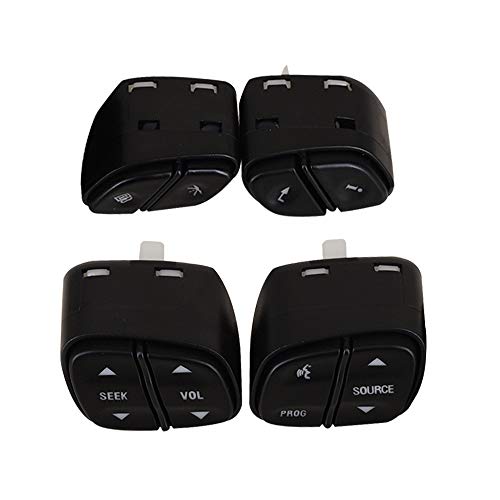 4pcs Steering Wheel Control Switch Button Fits for 2003-2009 Chevy Silverado Suburban Tahoe Avalanche GMC Sierra Yukon Cadillac Escalade & More Replaces 21997738, 21997739, 1999442, 1999443 - Thumbnail 7