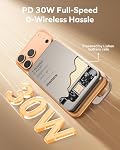 MOMAX Ultra-Slim 10000mAh Banque d'énergie portable avec intégré USB-C Câble, PD 30W Batterie de recharge rapide pour iPhone 17/16/15, iPhone air, Galaxy, Pixel (pas de sans fil, pas de foudre)