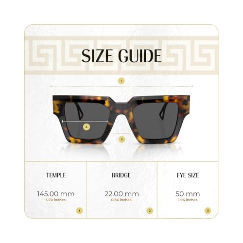 Versace VE4431 Square Sunglasses for Women +BUNDLE with ACCESSORY EYEWEAR KIT4