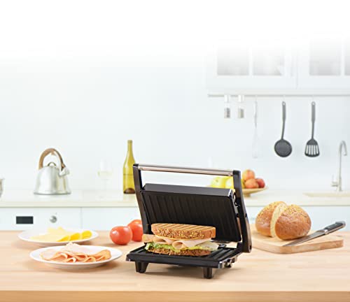 Al Saif E05327 750W Sandwich Heater, Black/Silver