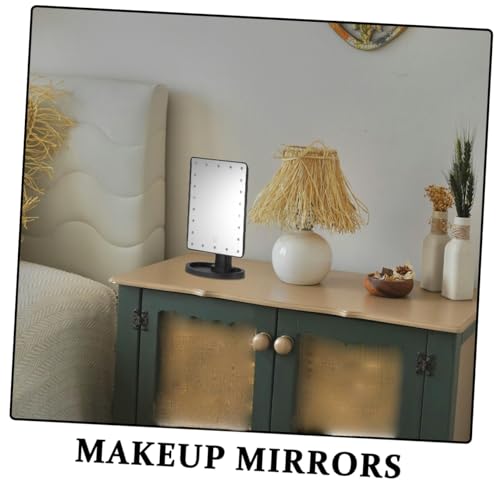 Miroir de maquillage LED à lumières intégrées et écran tactile portable - 4