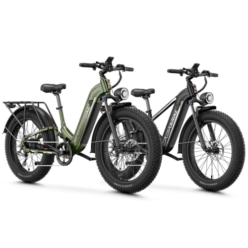 Aipas M1 Pro & M2 Pro Electric Bike Combo, 1800W Peak Motor Fat Tire EBikes for Adults, 36MPH Electric mountain Bike with 48V 17.5Ah Battery, 26" x 4.0" All-Terrain Tires, 7 Speed, 85 Miles Long Range