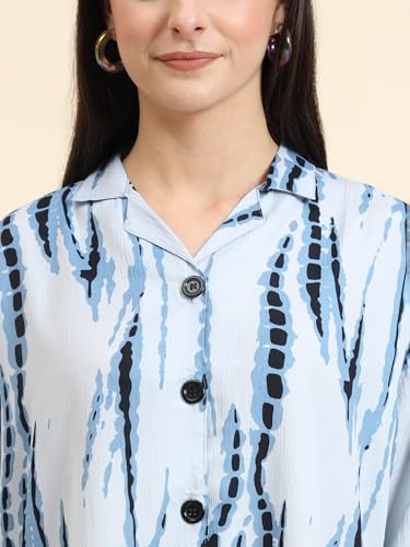Image of Women's Cotton Blend Printed Combo (Pack of 2) Shirts - 3 /4 Sleeves V Collar Neck