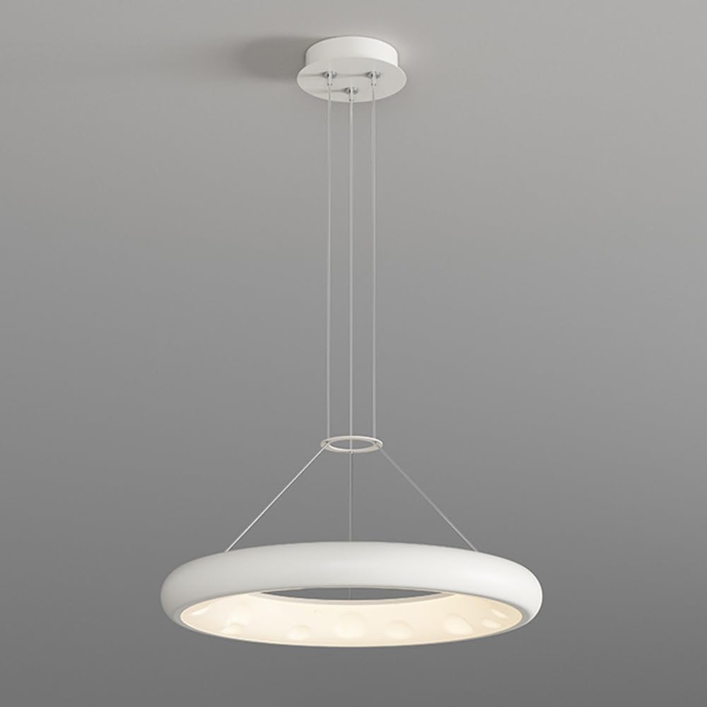 Suspension à anneau blanc LED 35W lustre rond ultra-mince en acrylique