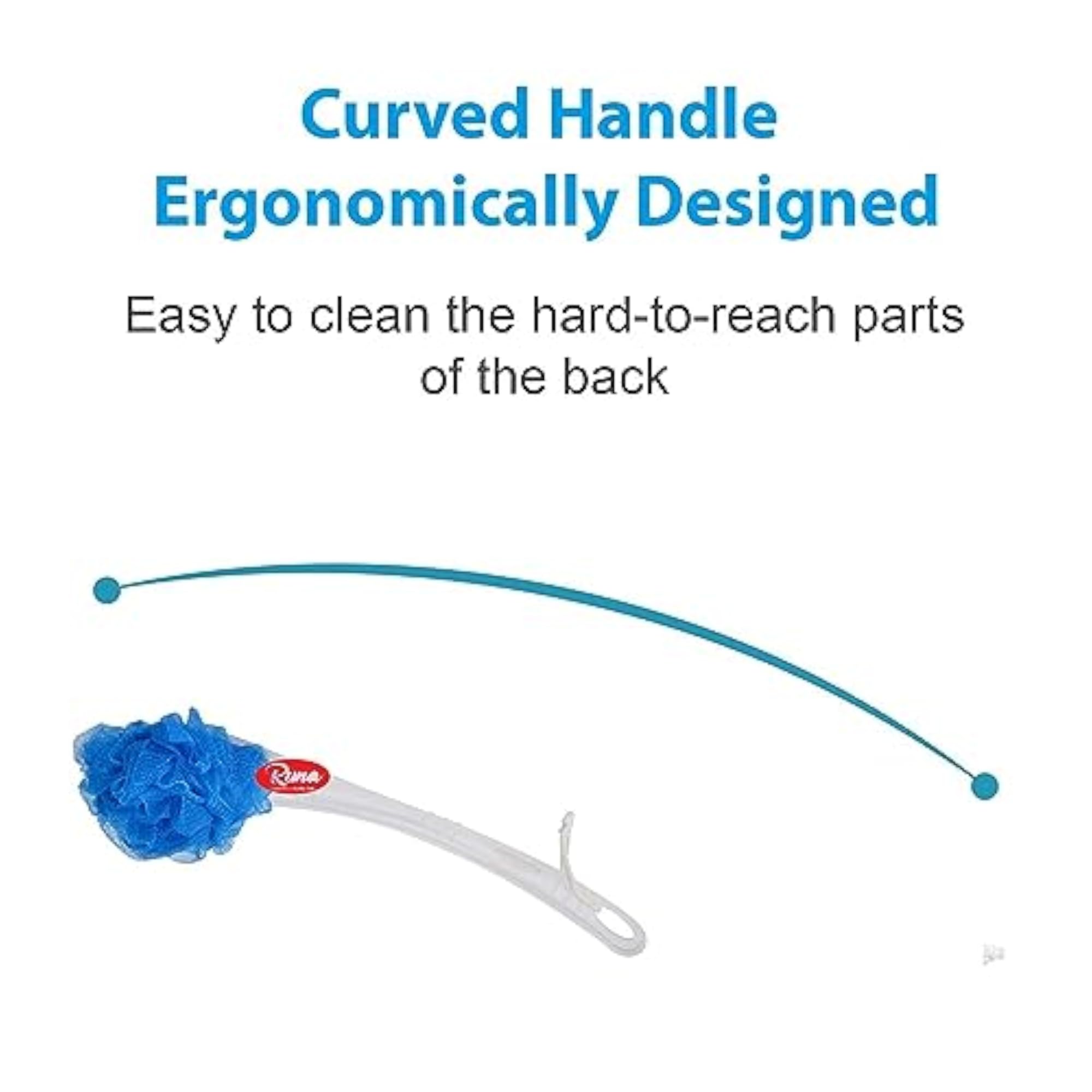 Loofah Bath Brush, Soft Nylon Net Back Scrubber