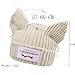 KORADI Womens Beanies Cute Cat Ears Knit Hats Mens Cuffed Skull Cap Winter Warm Ski Hat Unisex Y2k Thick Caps for Gift(Black&White