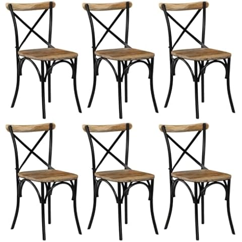 vidaXL Solid Mango Wood Cross Chairs Cover