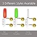 Fawyobs 10 Pcs LED Night Fishing Rod Tip Lights - Late Night Bite Indicators, Color-Changing Flashing Alarm Lights & Fluorescent Sticks (red +Double Bell, Round Style)