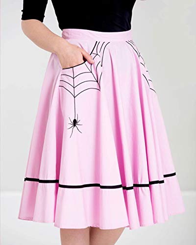 Hell Bunny Women's Miss Muffet Spider Web Embroidered 1950's Style A-Line Skirt4