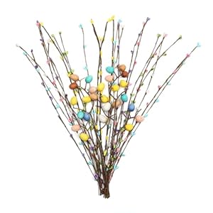 26PCS Artificial Easter Spray Vine,Easter Decorations,Easter Egg Twig Branches for Floral Arrangement,Easter Egg Branches with Easter Eggs and Berries for Easter Home Decor and Flower Arrangement 26PCS Artificial Easter Spray VineEaster DecorationsEaster Egg Twig Branches for Floral ArrangementEaster Egg Branches with Easter Eggs and Berries for Easter Home Decor and Flower Arrangement