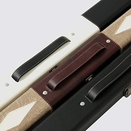 Boîte de billard rigide étui pour queue de billard 157cm rangement de deux queues MU café - 6