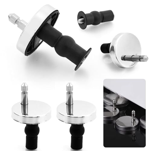 Upgrade Toilet Seat Fixings Quick Release, Universal Toilet Seat Top Fittings Quick Release Toilet Seat Hinges for WC Toilet Blind Holes (2 Pack) - Image 2