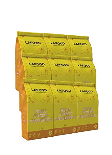 Acide citrique monohydraté - E330 - Food grade - Qualité alimentaire - Extra CEE - 1 kg (9 kg).