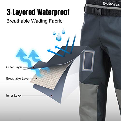 Rodeel Waterproof Fishing & Hunting Waders for Men and Women,Size:M