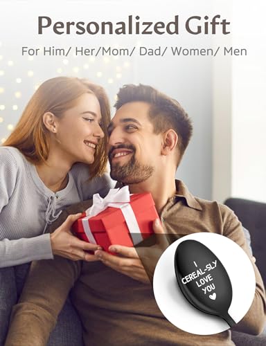 Gifts for Him - Anniversary Valentine's Day Gifts for Him Her, Birthday Gifts for Men, I Love You Gifts for Him I Cerealsly Love You Spoon