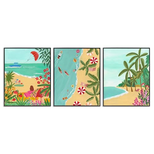 Impressions giclées Nabeela Rumi, art mural encadré blanc chic de 50x40 cm