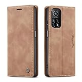 SLWYF Funda para Xiaomi Mi 10T/Mi 10T Pro/Redmi 30S/K30S con Tapa Funda de Cuero PU Premium Magnético Tarjetero Suporte Silicona Carcasa para Xiaomi Mi 10T/Mi 10T Pro/Redmi 30S/K30S - Rojo