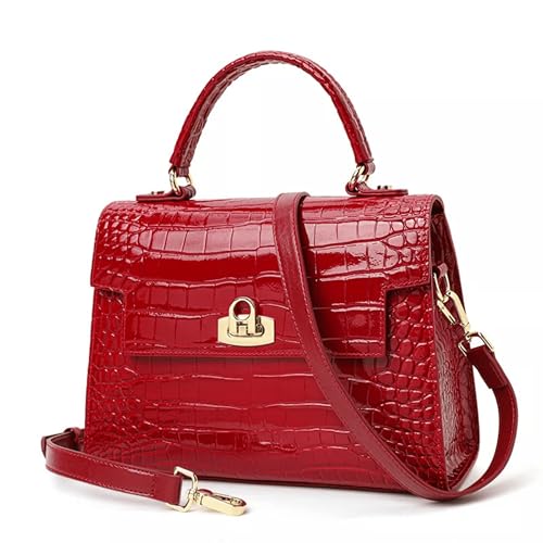 Sac à main à bandoulière en cuir rouge vin pour vos sorties et soirées