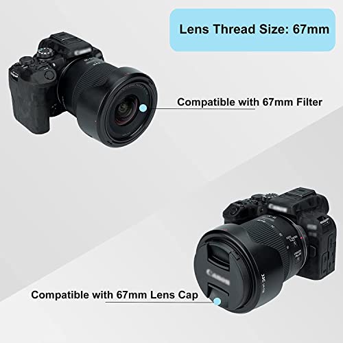 Image of JJC LH-73E Lens Hood for Canon RF 15-30mm F4.5-6.3 is STM Lens Replaces Canon EW-73E with Reversible Design, Compatible with 67mm Filter and Snap-on Lens Cap