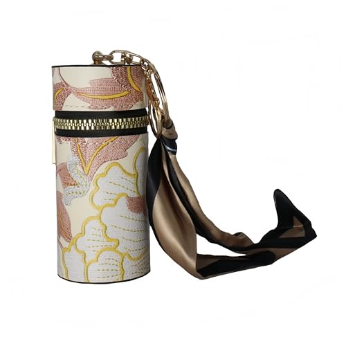 Fashion Wallet Small Clear Flower Portable Earphone Port Red Envelope Car Key Pendant, Pink