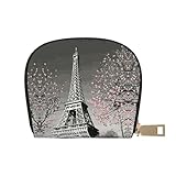 Taille : l'étui en cuir demi-rond de la tour de Paris mesure 9 x 2,5 x 11 cm (L x l x H). Le porte-cartes compact est parfait pour les poches ou les sacs à main.
