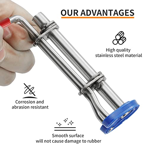 Mejiao Seal Installer Kit 3pc Seal Installation Tool Large, Medium and Small Hydraulic Cylinder Seal Tool Hydraulic Cylinder Tools With Rubber Protection Handle by Mejiao - Used condition - Image 2