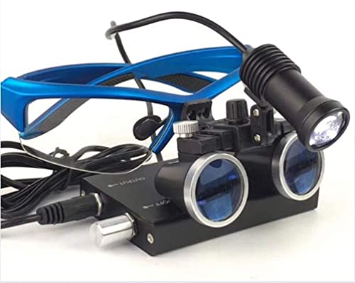 Lupa Binocular 3.5X con Luz Frontal - Gafas con Lupa Binocular Y Práctico Estuche De Transporte