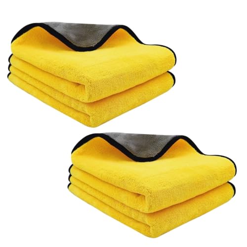 Image of Microfiber Cleaning Cloths, Car, Bike and Household Towel, Super Absorbent & Reusable, Cloths for All Cleaning Purpose, Car Washing, Drying, Detailing, Lint Free (30 * 60cm, Pack of 4)