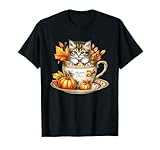 Photo Gallery happy fall coffee mug for kitten lover cute autumn fall cat maglietta Photo Gallery happy fall coffee mug for kitten lover cute autumn fall cat maglietta