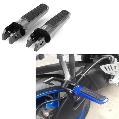 Motorrad Fußstütze Motorrad-Fußrasten Für Suzuki GSX-S125, GSX-S750, GSX-R1000/R, GSX-R125, DL250, V-Strom (2017–2018 2019), Motorrad-Fußrasten Vorne(Grey)