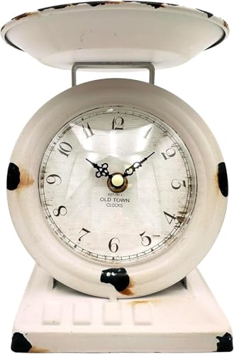 Farmhouse White Old Town Scale Clock