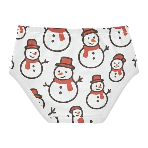 Snowmen Pattern Soft and Breathable Girls' Panties Comfort Underwear for Toddlers in Sizes 2T,3T, 4T, 5T, 6Y and 8Y2