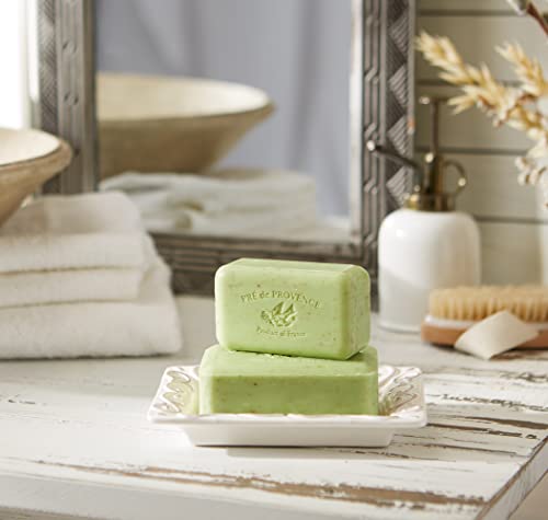 Image of Pre de Provence Artisanal Soap Bar, Natural French Skincare, Enriched with Organic Shea Butter, Quad Milled for Rich, Smooth & Moisturizing Lather, Lime Zest, 5.3 Ounce