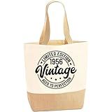 Aoohaha 70. Geburtstagsgeschenke für Frauen, Vintage 1956 Tragetasche Handtasche, Geschenke zum 70 Geburtstag Einkaufstasche für Damen, Mutter, Freundin, Kollegin, Ehefrau, Schwester, Oma, Patentante