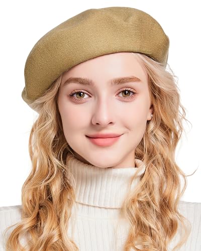 Béret français double couche Umeepar chapeau femme haut de gamme couleur unie