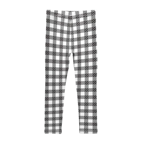 Girl's Leggings Classic Plaid Check Casual Yoga Pants Tights Trousers Dance Pants Stretchy Tights Pants, 4T2