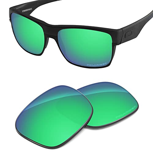 Tintart Performance Lenses Compatible with Oakley TwoFace OO9189 | TwoFace Asain Fit(AF) OO9256 Polarized Etched-Emerald Green