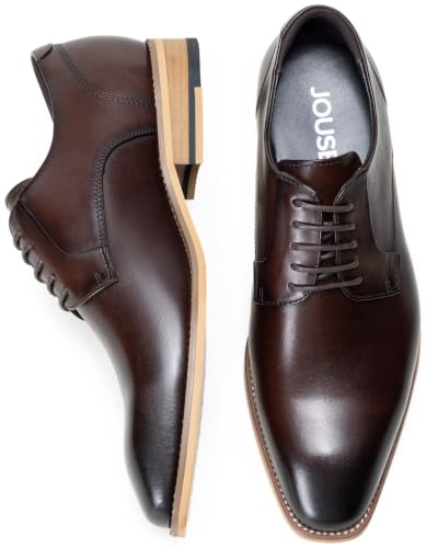 Image of Jousen Mens Dress Shoes Leather Oxford Classic Shoes Formal Business Dress Shoes for Men