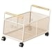 ＫＬＫＣＭＳ Mesh Rolling File Cart with Wheels, Movable Bookshelf, Book Storage Mesh Storage Cart Rolling Organizer for Office Books Toys, L