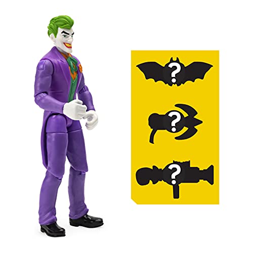 Batman 6056747, 4-Inch The Joker Action Figure With 3 Mystery Accessories, Mission 1, Multicolour #TOP1