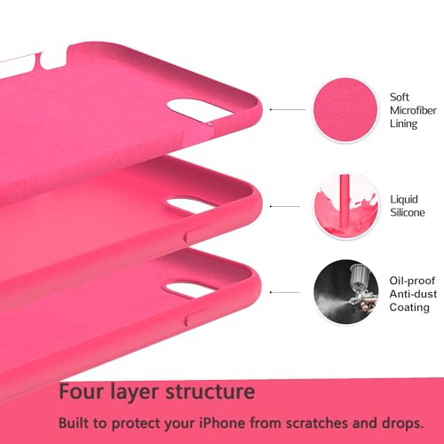 Image of iPhone se2 /se3 /8 /7 Case Silicone(Fluorescent Rose)