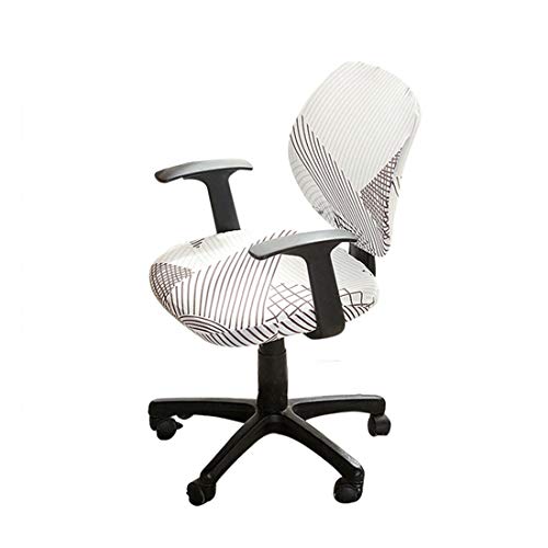 ZUQ Housse de Chaise de Bureau Élastique Housse de Protection Séparée pour Chaise Ordinateur Chaise de Rotation, Couvercle de Siège et Couvercle Dossier #11 Cover