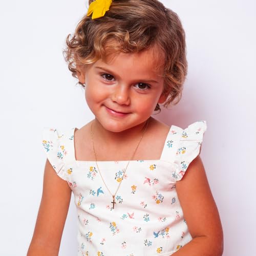 925 Sterling Silver Unisex 16" Small Thick Plain Cross Pendant Necklace for Children - Religious Protection Jewelry Cross Pendants for Girls and Boys - Catholic Holy Charm Necklaces for Kids2