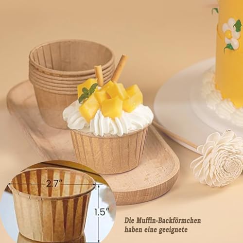 Suetou Moules à cupcakes pour mariage, anniversaire, fête, caissettes en papier pour mariage, anniversaire, fête, accessoires de fête d'anniversaire (blanc) – vue 8