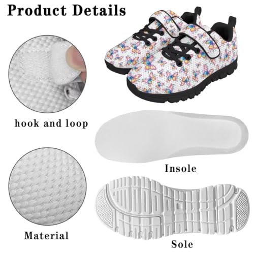Girls Cute Sneakers Hook and Loop Closure One Strap Unisex Child Non Slip Lightweight Shoes for Outdoor4