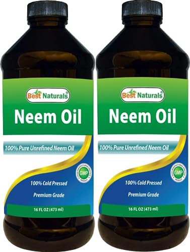 Best Naturals 100% Pure Neem Oil 100% Cold Pressed and Unrefined - 16 OZ (2 Bottles)