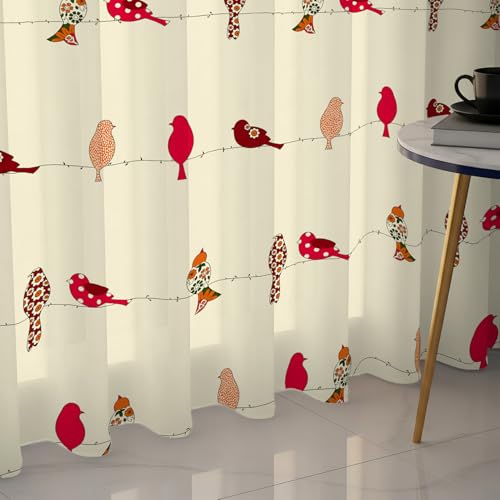 Urban Space 100% Cotton Curtains for Window, 60-65% Room Darkenin...