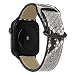 TCSHOW 40mm 38mm Tartan Plaid Style Replacement Strap Wrist Band with Silver Metal Adapter Compatible for Apple Watch Series 4 3 2 1 (M)(Not fit for 42mm/44mm iWatch)