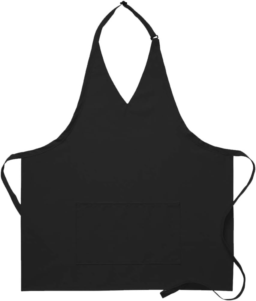 DayStar Apparel Style #300 V-Neck Tuxedo Apron with Center Divided Pocket