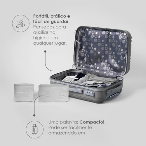 Banheiro portátil dobrável para gatos Ideal para Viajar com Pet - Resistente e Fácil de Limpar (Cinz